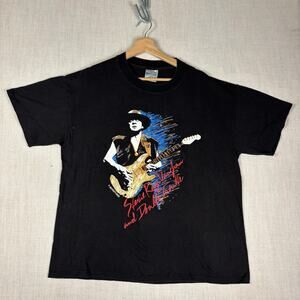 Vintage Stevie Ray Vaughn Double Trouble 1990 In Step Tour XL Band Tee